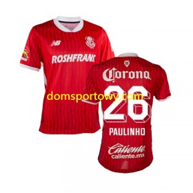 Koszulka Deportivo Toluca Paulinho 26 Domowe Koszulki Piłkarskie 2024-2025 Krótki Rękaw